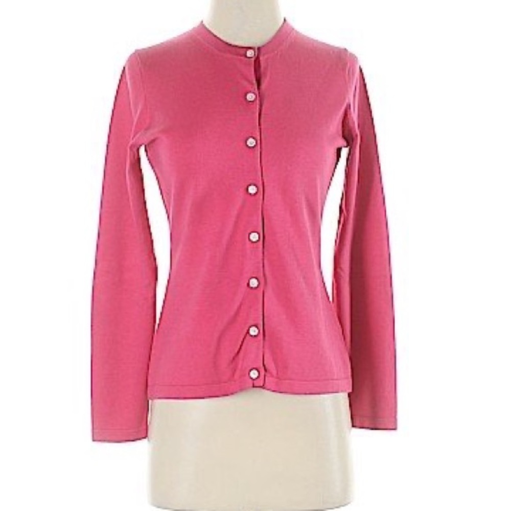 Pink cardigan button up sweater banana republic